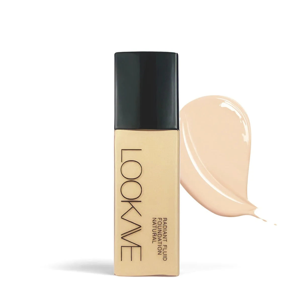 LOOKAVE Matte Liquid Foundation bottle in Ivory White shade, 21c net content.