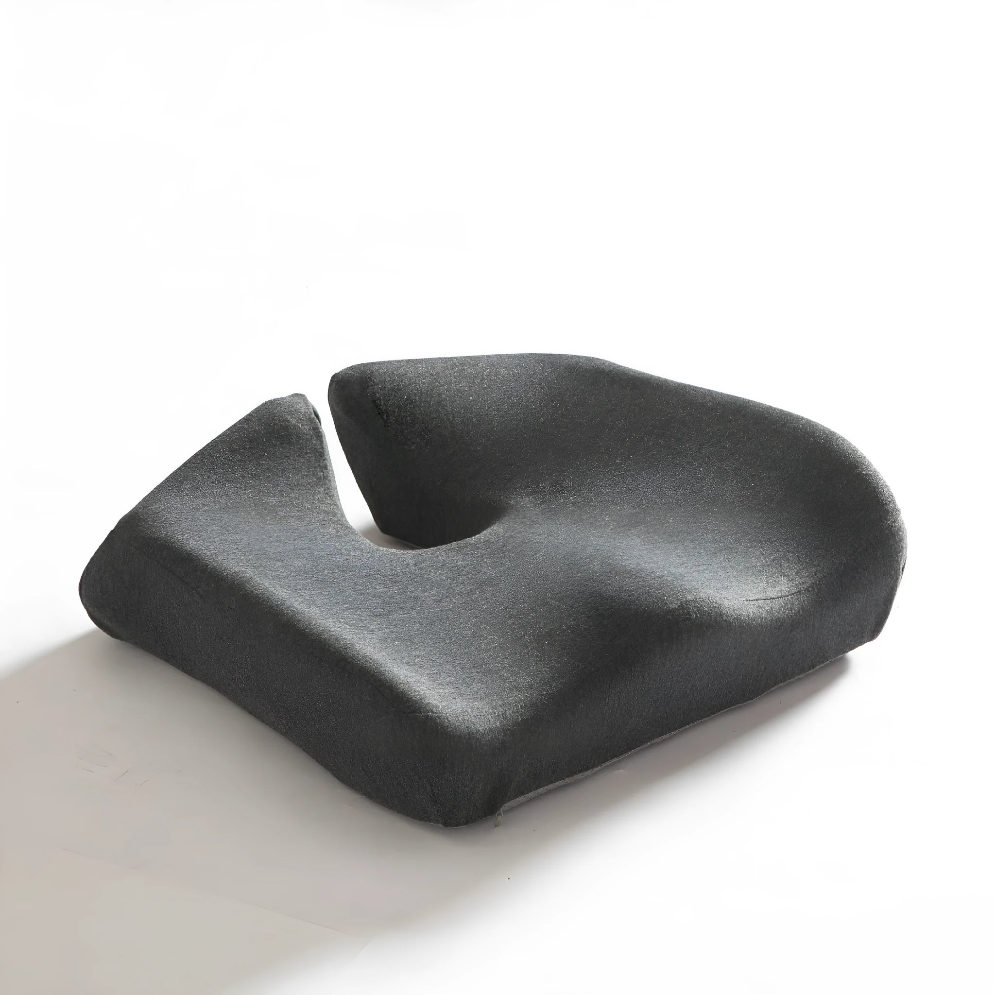 Memory foam office chair cushion in grey showing 36x40x11cm dimensions