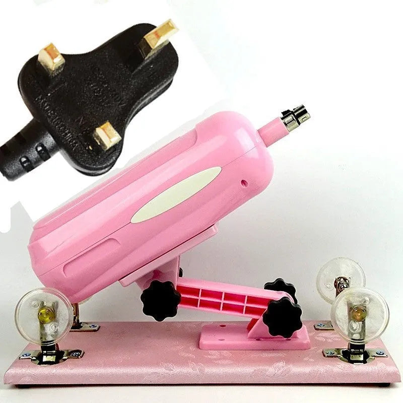 Purple automatic telescopic thrusting sex toy for women with PVC construction