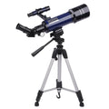 Children's dark blue astronomical telescope with tripod for sky observation