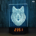 Glowing 3D dolphin design on a wireless charging LED table lamp with remote control.