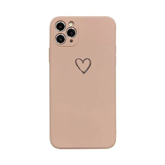 Slim TPU silicone mobile phone case for Apple iPhone in a solid colour, shown from the back.