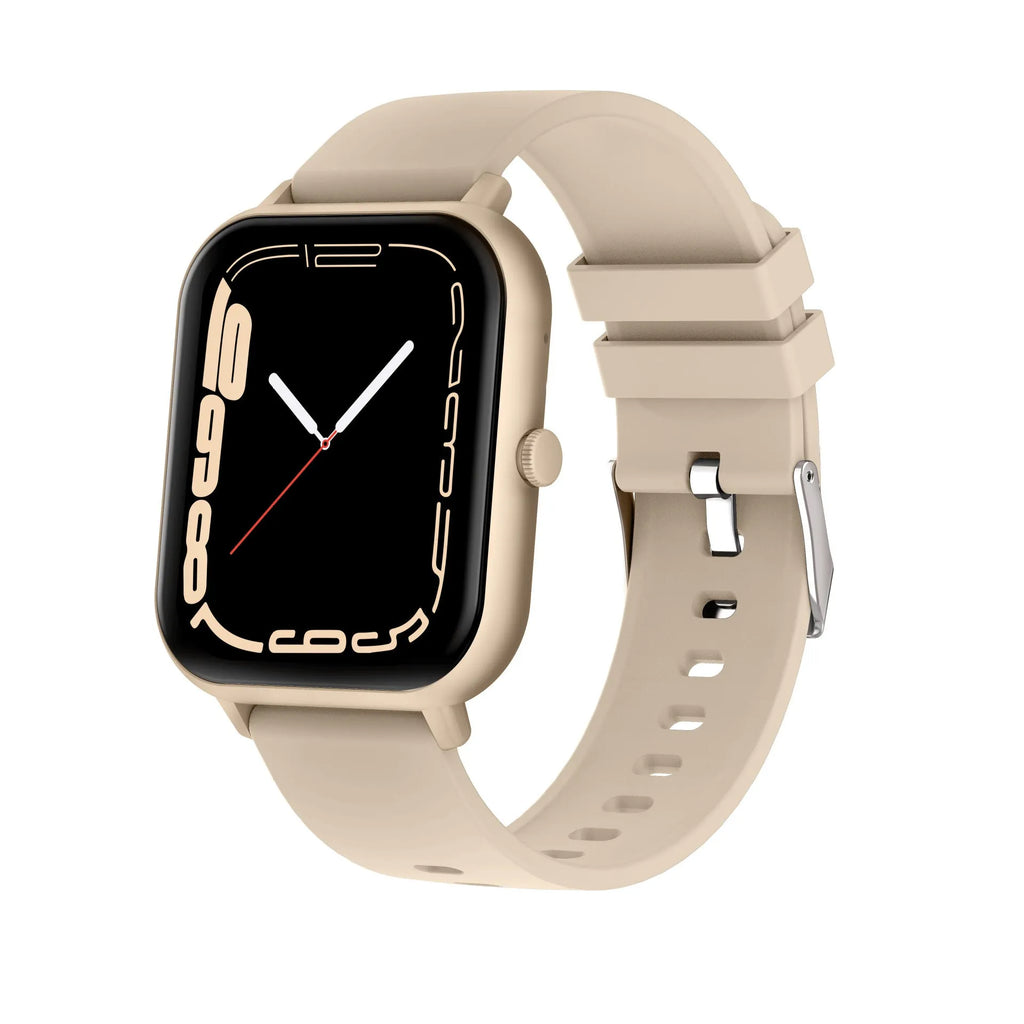 Smart watch with heart rate monitor and AI voice assistant in multiple colour options