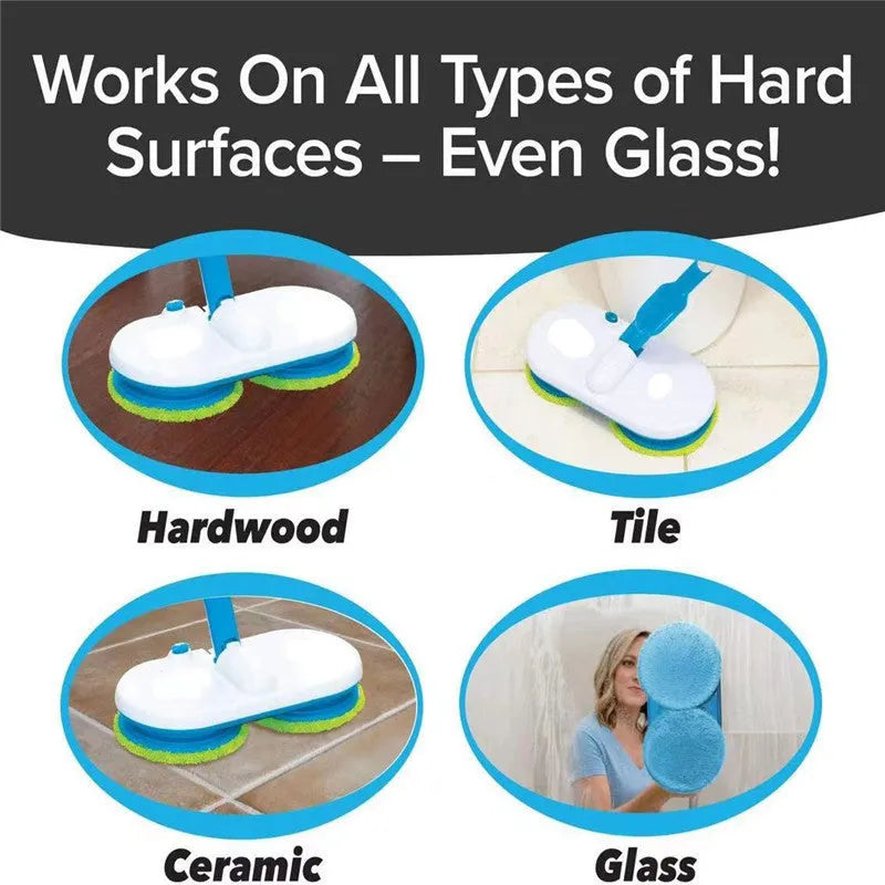 Wireless electric floor cleaning mop with USB charging and automatic wiping function