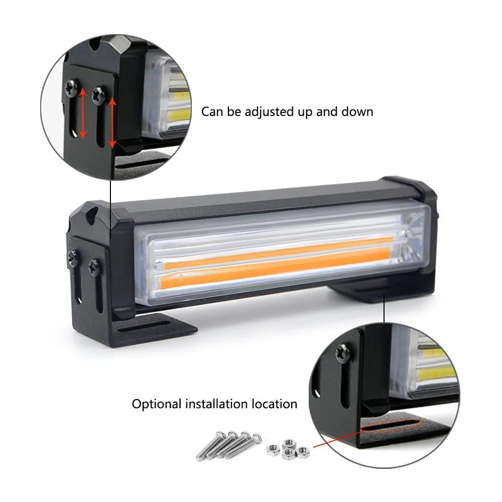 Yellow vehicle net strobe warning light with 160mm diameter and aluminium alloy housing