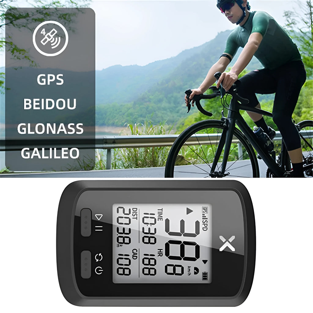 Black waterproof plastic stopwatch for bicycle handlebars