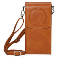 Brown leather storage bag for Apple Vision Pro power supply