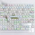 Full set of PBT sublimation keycaps with colourful puppy design for mechanical keyboards