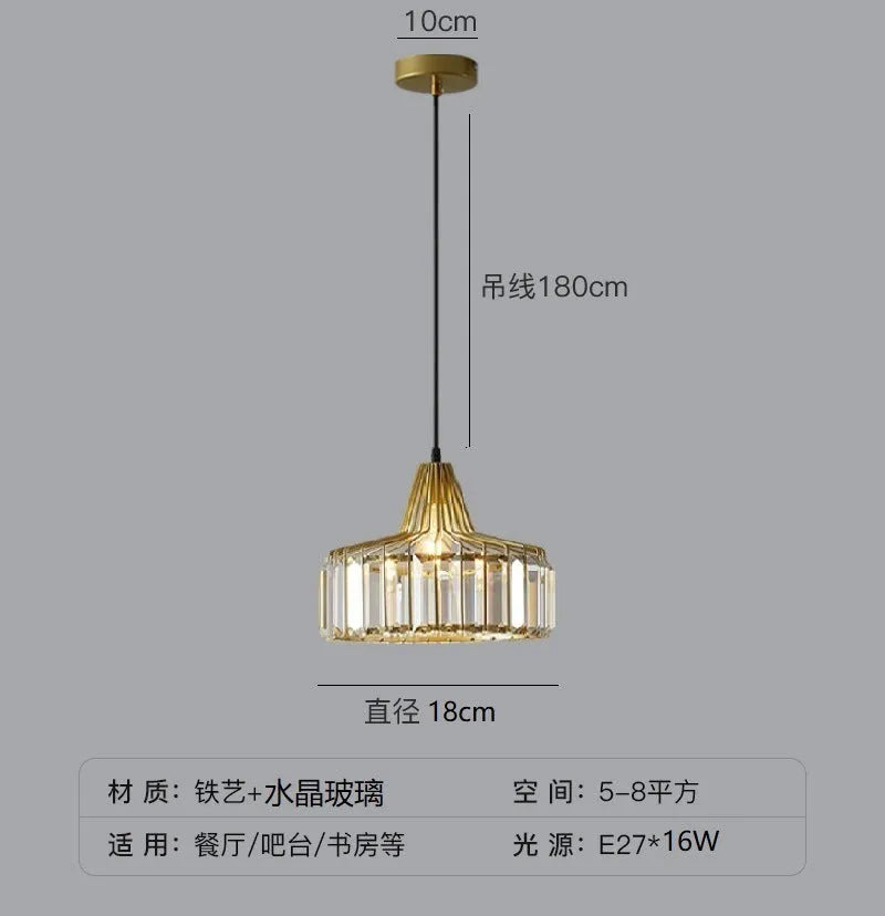 Modern black and gold crystal chandelier ceiling lamp with LED lights in various sizes.