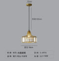 Modern black and gold crystal chandelier ceiling lamp with LED lights in various sizes.