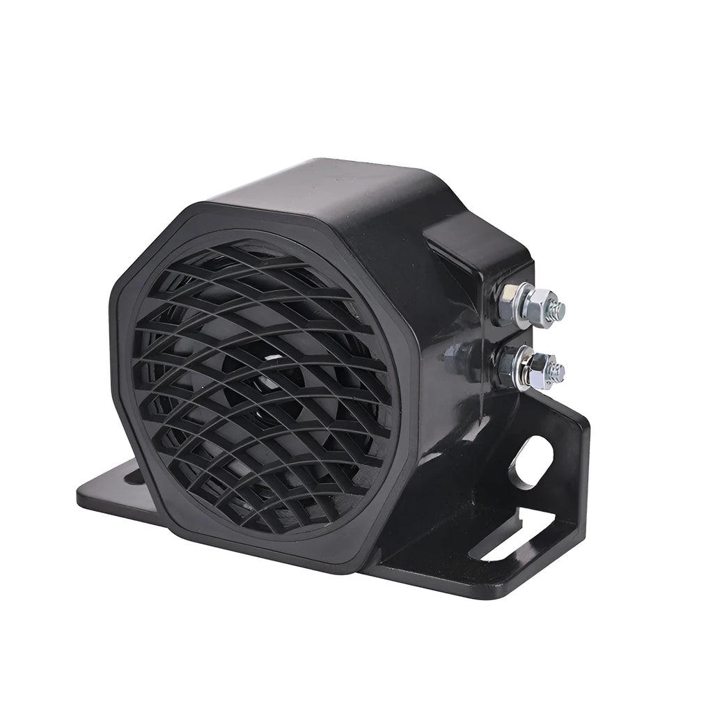 Black GQ-208A reversing horn for 12-80V vehicle systems with 105dB sound output