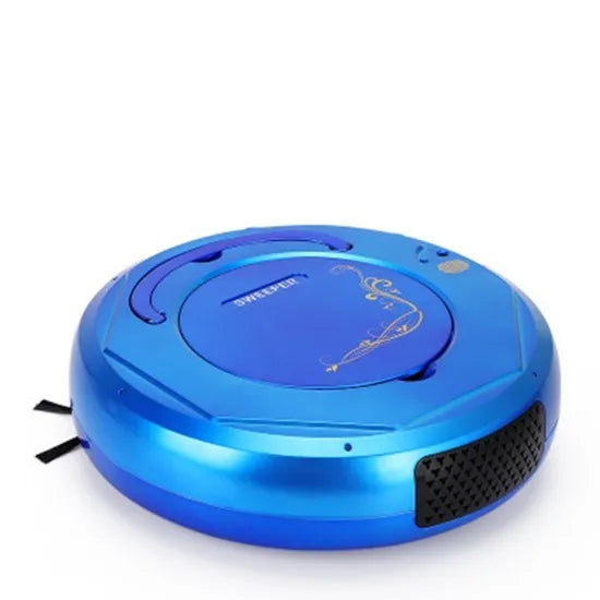 Smart floor sweeping robot vacuum cleaner in blue, black, or white colour options