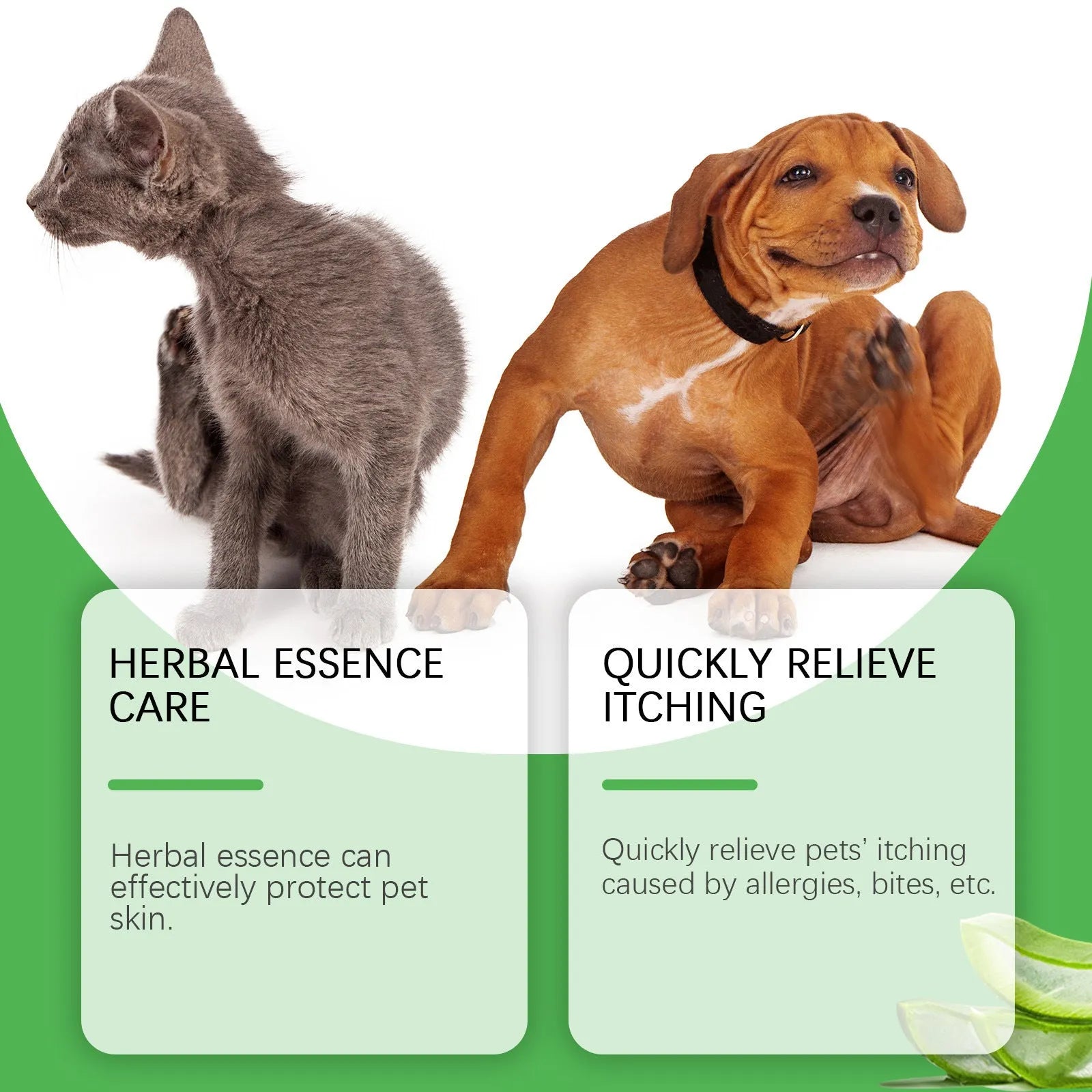 Pet itch relieving cream for cats 60g tube with tea tree oil and aloe vera