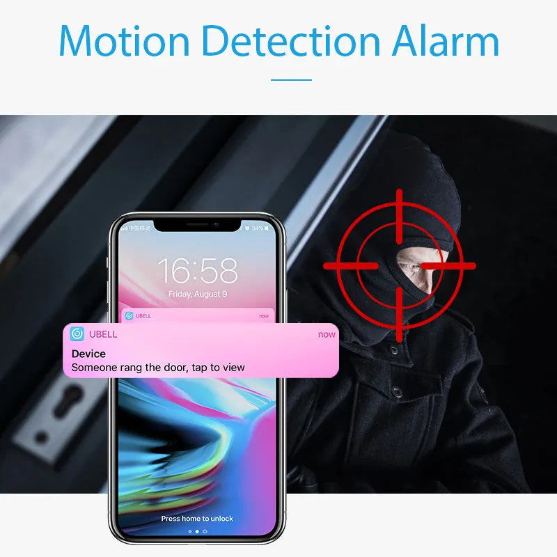 White wall-mounted network wireless video intercom camera for remote mobile phone monitoring