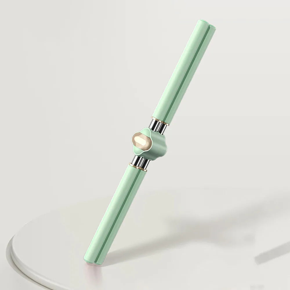 Adjustable posture correction stick with foam padding, shown extended, alongside its storage bag.