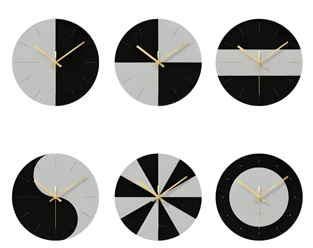 Minimalist transparent tempered glass wall clock, 29.5cm diameter, with silent movement on a white wall.