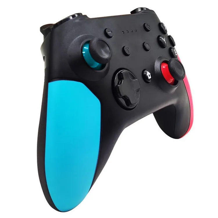 Bluetooth gamepad controller for Nintendo Switch in blue and red colour options