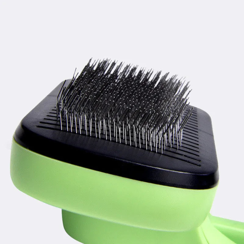 Fruit Green automatic pet hair removal brush with self-cleaning function for dog and cat grooming