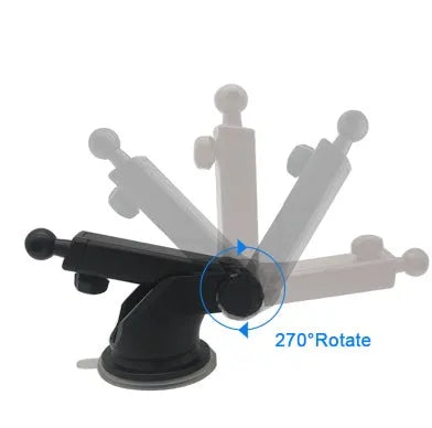 Black universal telescopic car navigation bracket with adjustable smartphone clamp