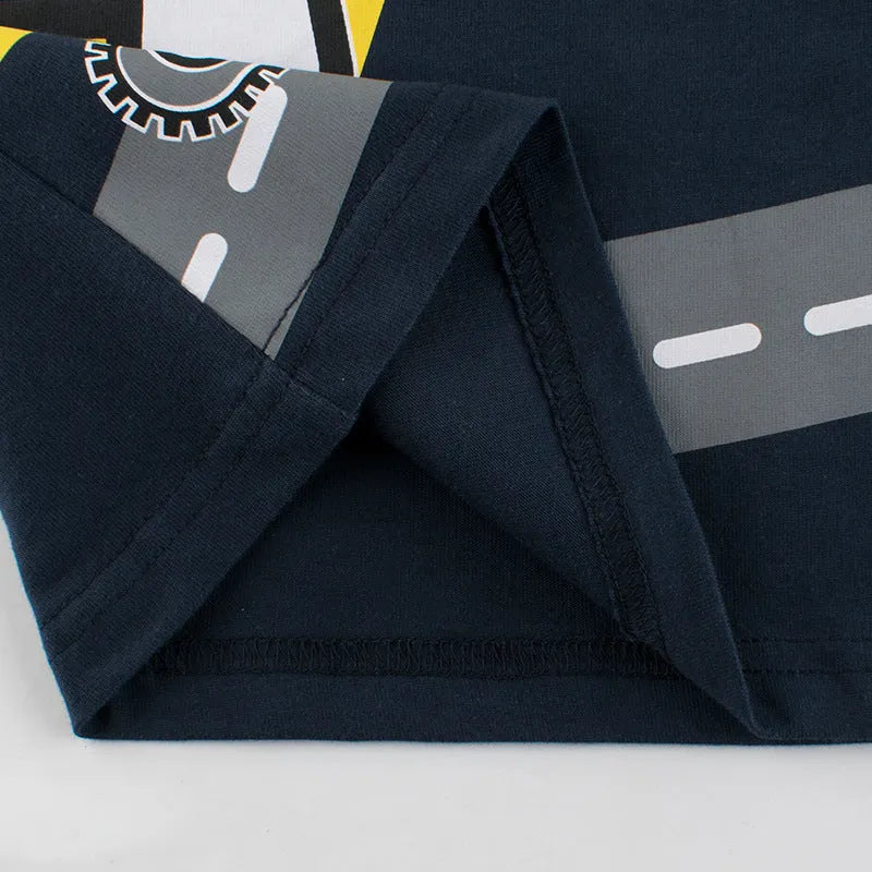 Blue long sleeve T-shirt baby clothes 100% cotton size 90-140cm