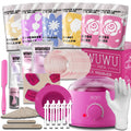 WUWUVISTA 56 piece professional waxing kit with wax warmer, coloured wax beads, applicators, and aftercare products