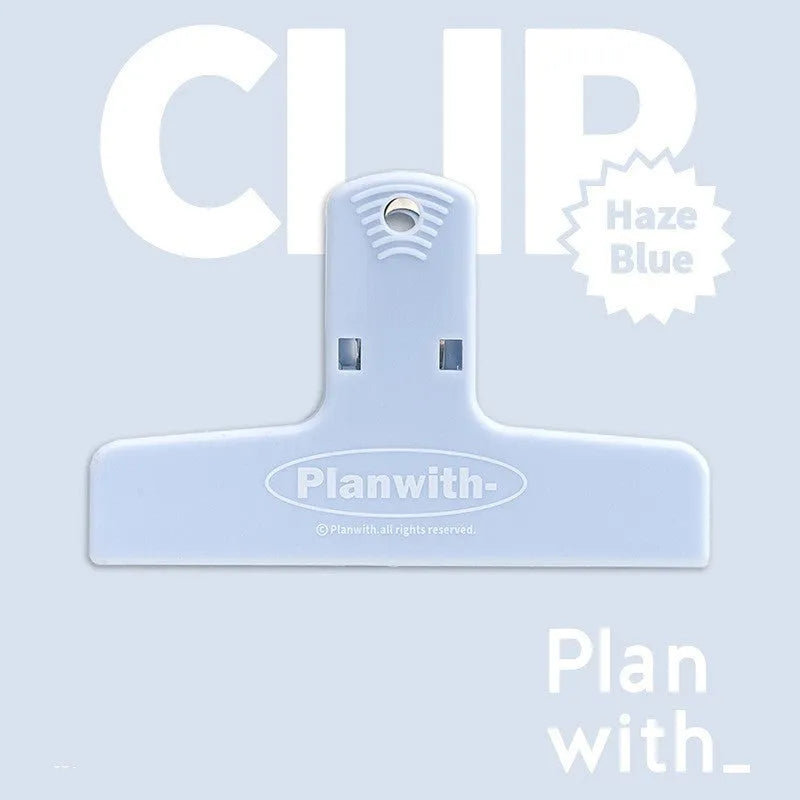 Japanese wind cream file design magnetic ledger clip for bills and documents with blue colour option