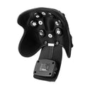 Knee massager with infrared heat, knee pad, shoulder pad, and 12V power adapter.