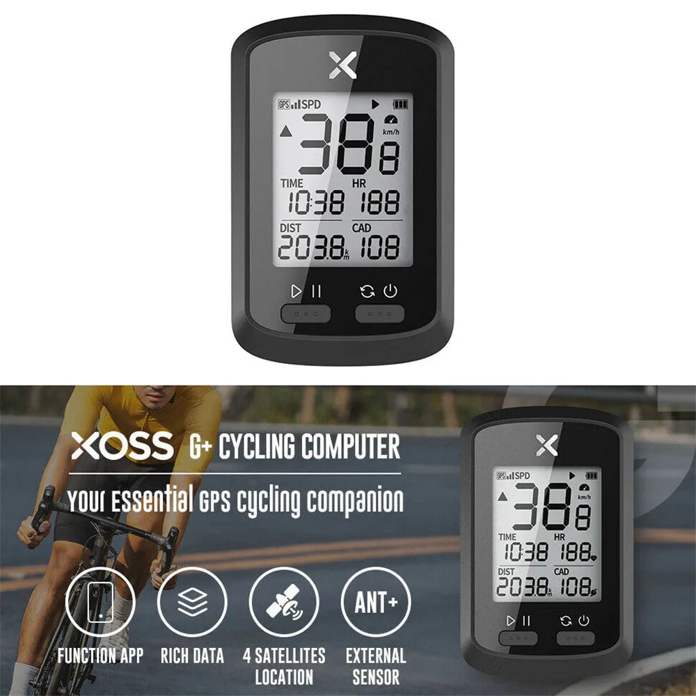 Black waterproof plastic stopwatch for bicycle handlebars