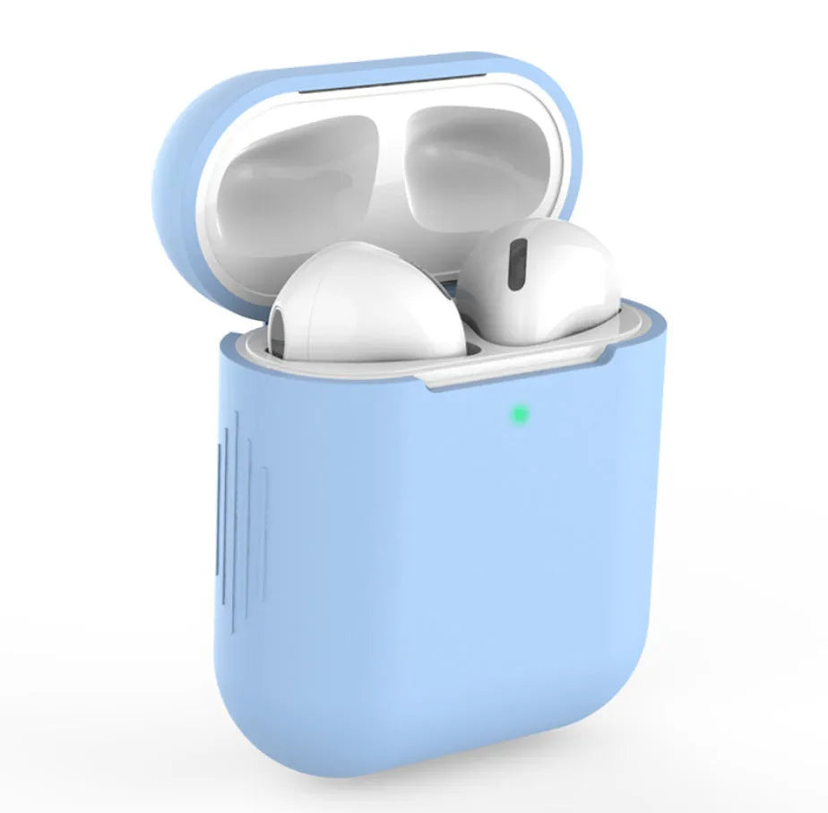 Silicone protective cover for Apple AirPods 2 wireless headphones in multiple colour options