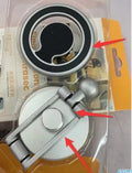 Telescopic folding magnetic car phone holder in black or silver for dashboard mounting.