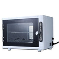 Silver mini ultraviolet steriliser unit with stainless steel interior for beauty salon tool hygiene