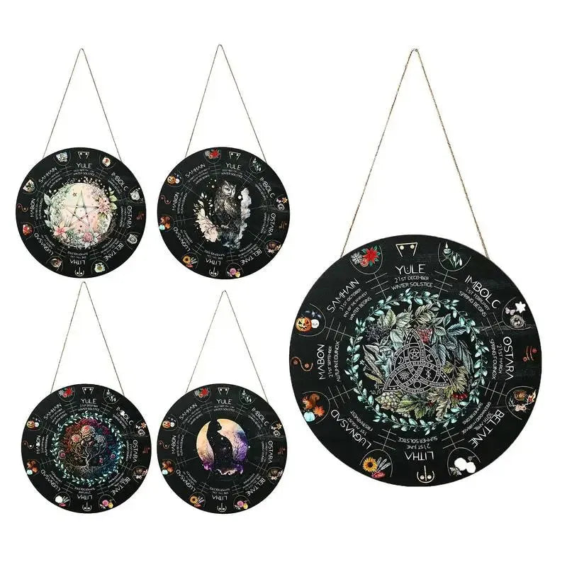 Wooden holiday decorative pendant with American style boxwood carving showing rose disc design