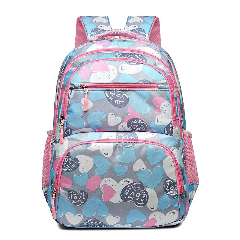 Student schoolbag with air pillow belt in blue colour option showing Oxford cloth construction