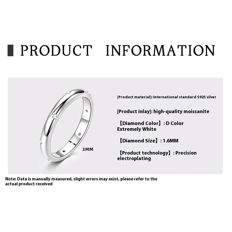 S925 sterling silver heritage simple bracelet ring with geometric round design on finger