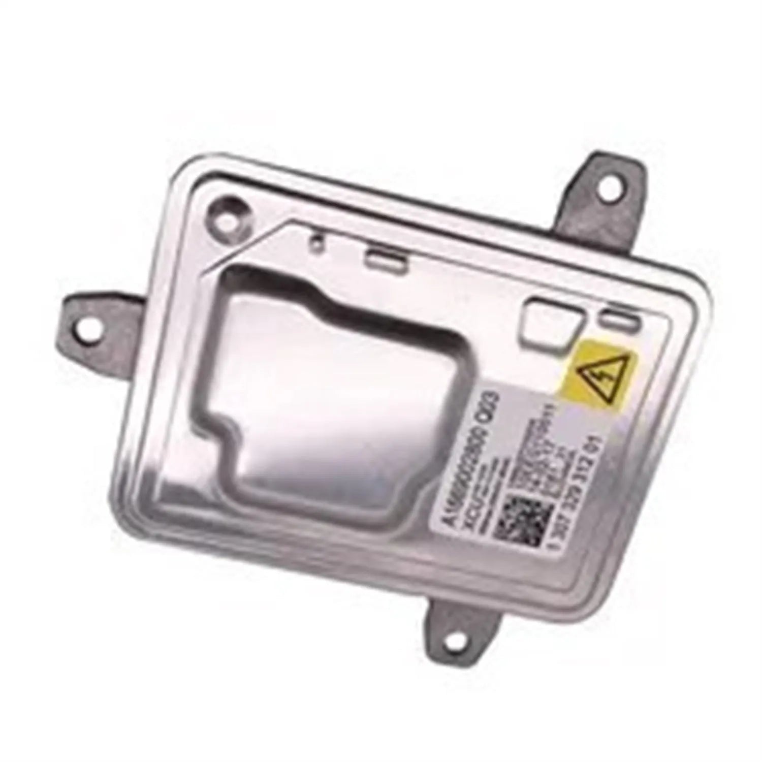 Metal HID headlight ballast unit measuring 14 by 11 by 4.5 centimetres