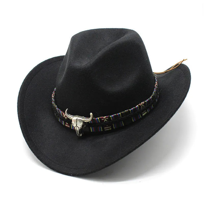 Polyester cowboy hat with bell crown in multiple colour options showing Western styling