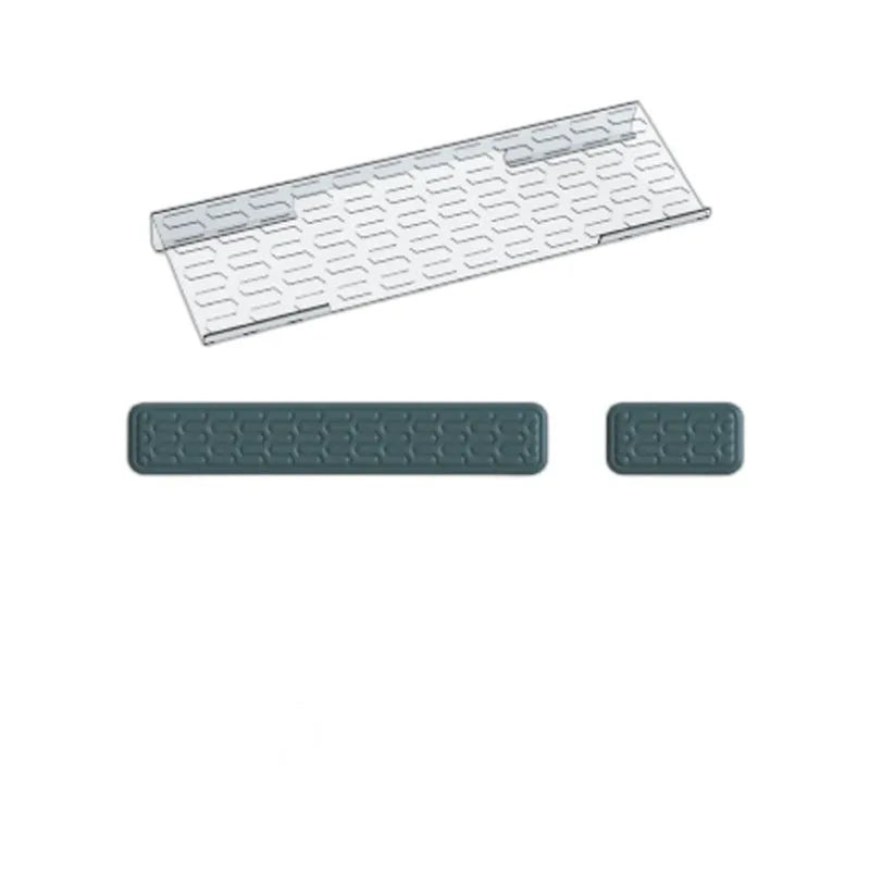 Double sided memory foam wrist pad with anti-slip resin base in multiple colour options