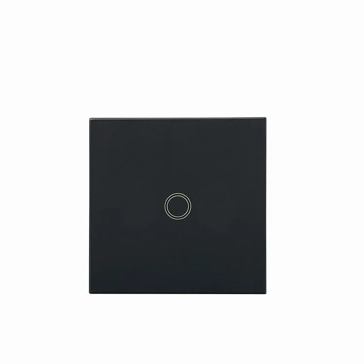 Touch switch 86-type panel in black, golden or white with tempered glass surface for lighting control