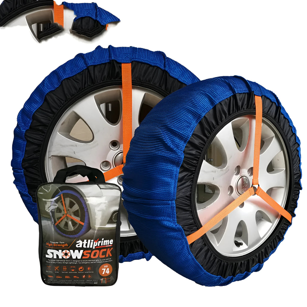 KD Snow Sock winter textile anti-skid chain in black jacquard polyester for car tyres