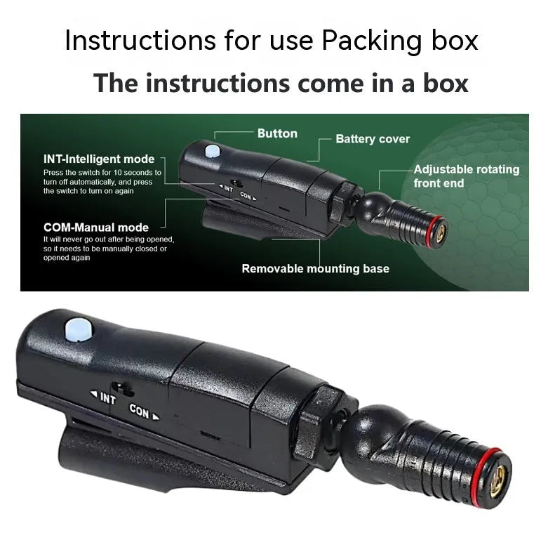 Golf putter laser aiming instrument for putting practice with tripod mount and storage box