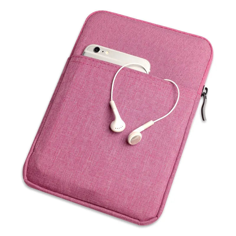 Waterproof plush iPad case in black for 10-inch Apple models