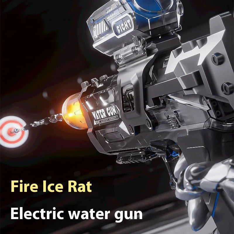 Electric water gun in plastic with high-pressure continuous pulse design