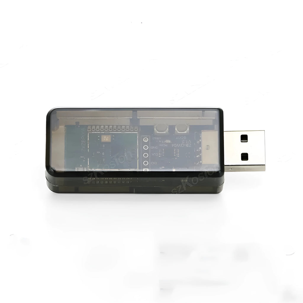 Silicon Labs EFR32MG21 Zigbee 3.0 USB dongle with plastic shell for smart home gateways.