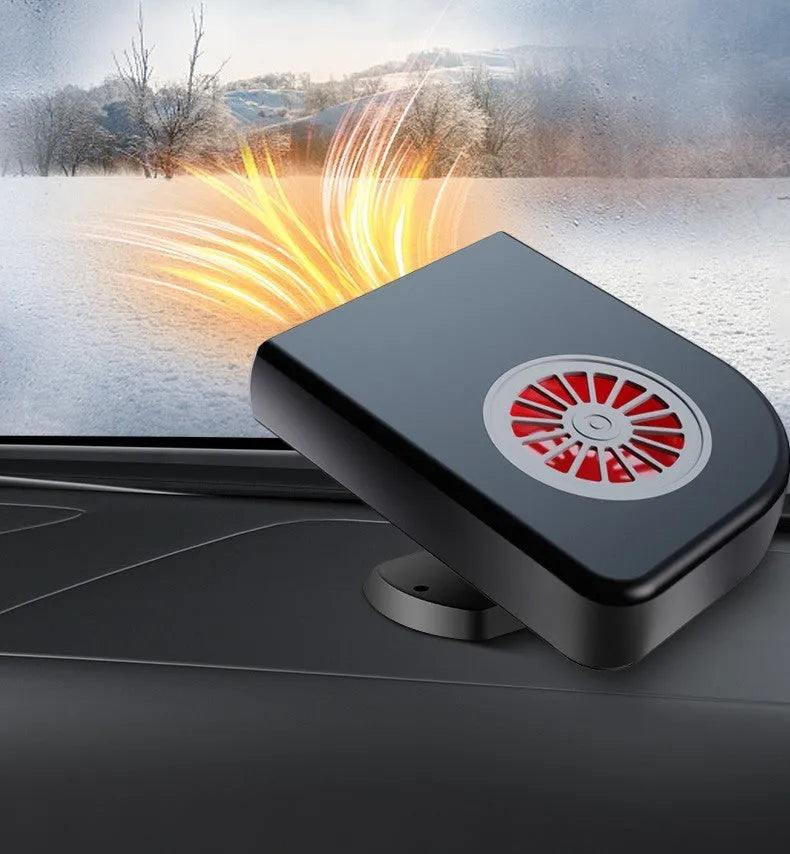 Black vehicle-mounted heater for car defrosting and defogging with compact ABS construction