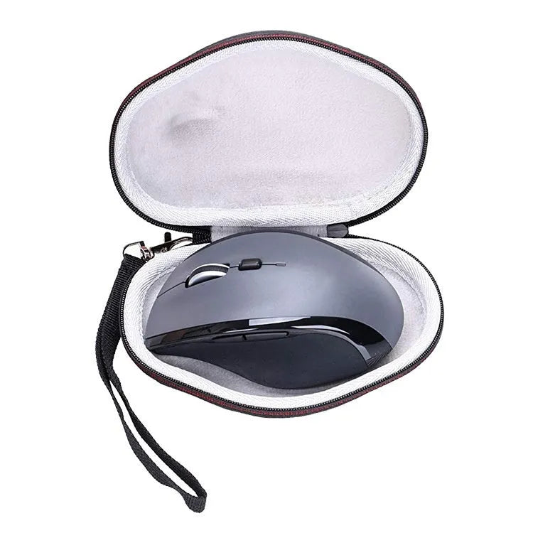 Black and grey Logitech M720 protective mouse case with EVA foam lining.