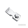 Silver 304 stainless steel lock latch with bolt for doors and cabinets.