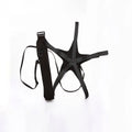 Black football juggling belt with a 2 metre training cable made from diving suit fabric.