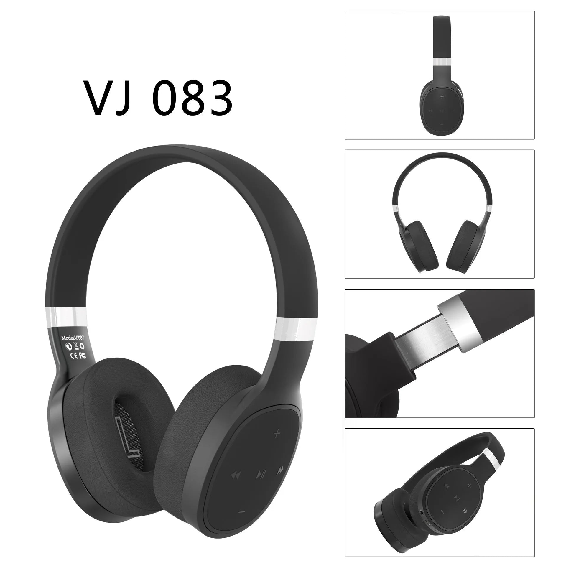 Wireless Bluetooth headset with 40mm drivers available in black, blue, grey and white colour options