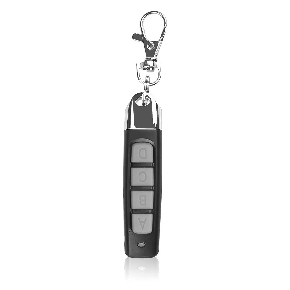 Universal rolling door remote control in black colour with 433MHz frequency and copy function