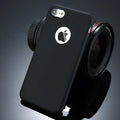 Soft silicone TPU phone case for iPhone in candy colours including pink, blue, and black on a plain background.